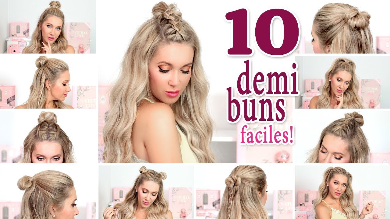 10 Demi Buns Tendance Tuto Coiffure Rapide Facile Pour La Rentree Scolaire