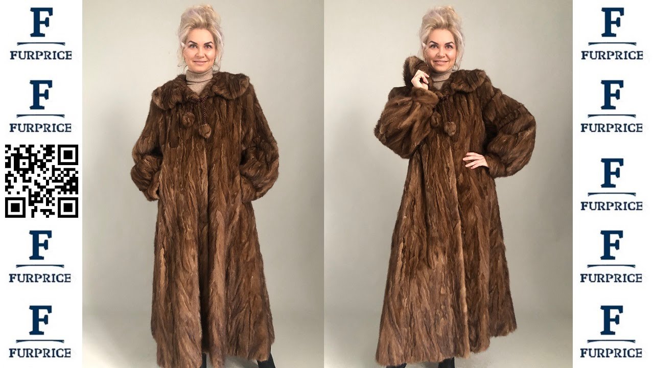 Шуба из кусочков меха норки за 7500 ₽ в очень хорошем состоянии купить в комиссионке р.50-52 /11476/