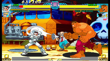 Marvel vs Capcom 1 ( Arcade ) - Morrigan / Jin Playthrough ( July 12, 2017 )