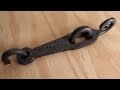 Forging a rustic door or gate hasp