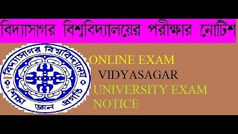 Vidyasagar University Exam Notice 2021-Part II Exam Online-Online exam.