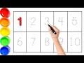 Learn to Count 1 to 10 | Counting 1 to 20 | 2D Shapes | Counting Song | 123 Phonics |Preschool Video