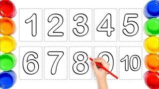Learn to Count 1 to 10 | Counting 1 to 20 | 2D Shapes | Counting Song | 123 Phonics |Preschool Video