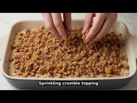 Apple Cinnamon Baked Oatmeal with Maple Pecan Crumble recipe video thumbnail