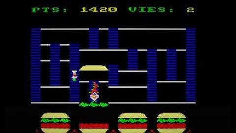 Burger Time [Disk] (Hebdogiciel) - Amstrad CPC 664 - Retro Virtual Machine emulador