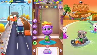 Talking Tom D Run Vs My Talking Tom 2 Vs Talking Tom Jetski 2 Vs Subway Surfers Vs Angela