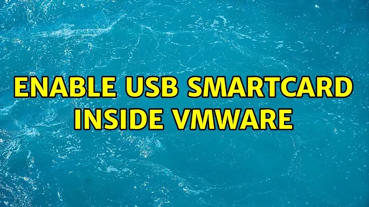 Enable USB smartcard inside VMware