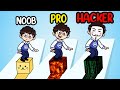 NOOB vs PRO vs HACKER en CUBE SURFER !! - DeGoBooM