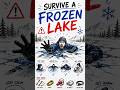 Survive A Frozen Lake #survivaltips #explainedinshorts #wintersafety #howtosurvive #usashorts