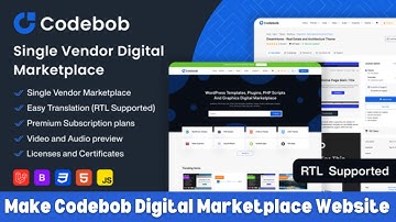 Make Codebob Single-Vendor Digital Marketplace Website || Make your own Digital Product Selling site