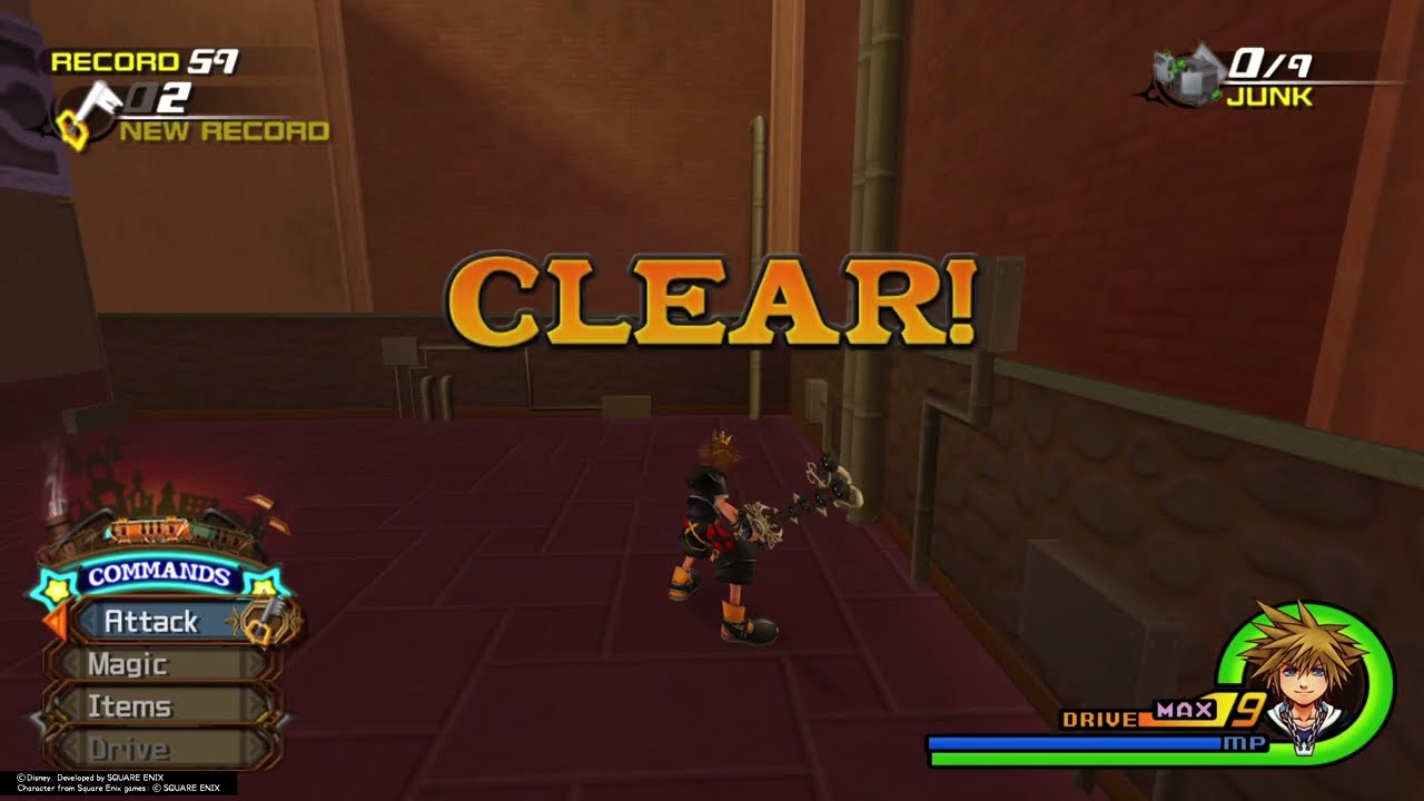 KINGDOM HEARTS HD 2.5 ReMIX: How to beat Junk Sweep in two hits.