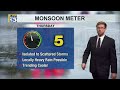 Monsoon showers, storms ahead for Thursday, Friday