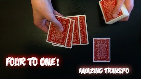 4 To 1: Impossible Transposition Card Trick Performance And Tutorial!