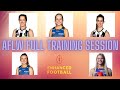 AFLW training session.