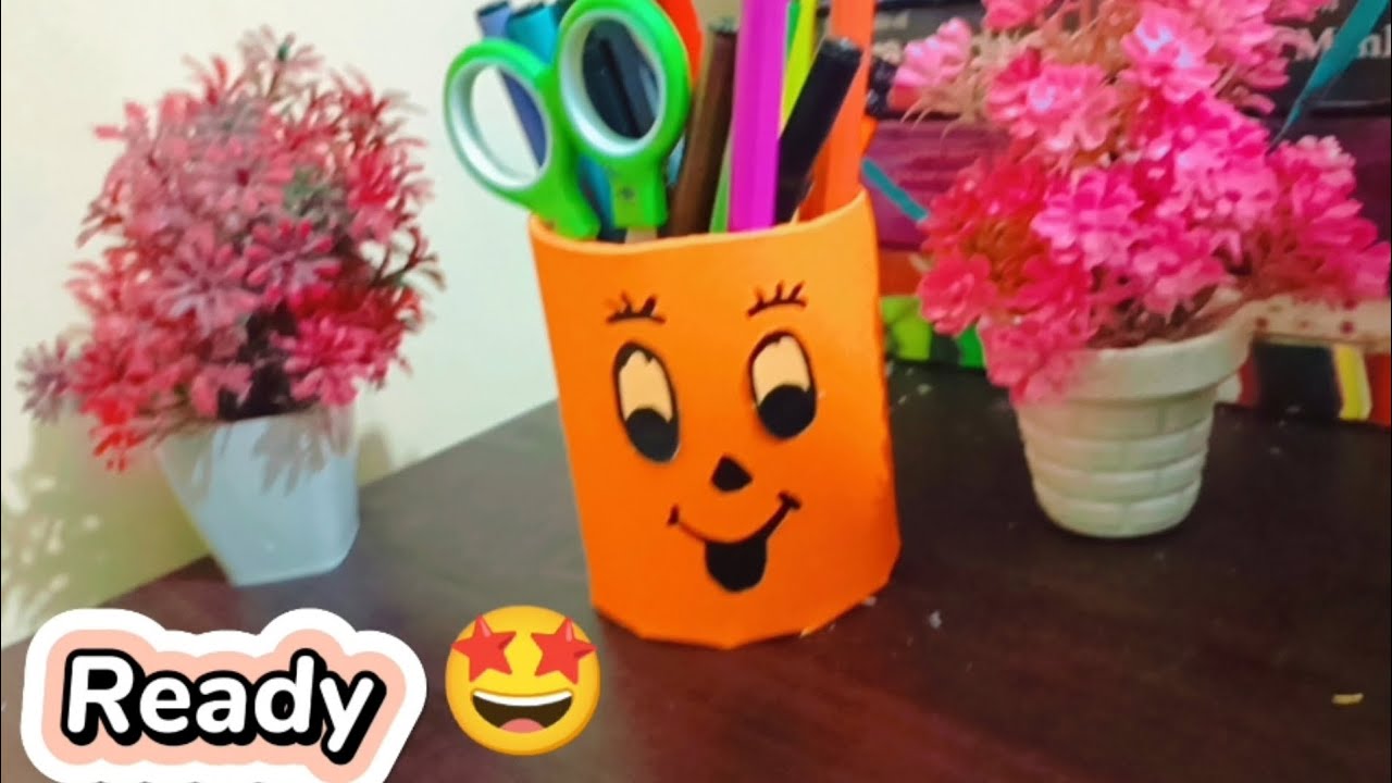 How To Make Handmade Pen Holder art diy craft creative cute how-to-make-handmade-pen-holder-art-diy-craft-creative-cute