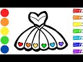 ✨👗💃🌈❤️ How To Draw a Rainbow Dress |  Beautiful Dress Drawing Easy | Step By Step Art Tutorial