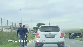 Viterbo - Scontro sulla Cassia nord, tre auto coinvolte e traffico in tilt