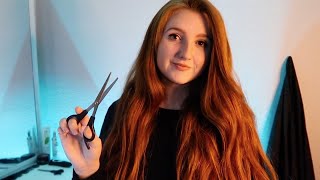 ASMR Haircut & Shave Barber Shop Roleplay (Clippers, Scissors, Spray Bottle, Blow Dryer)