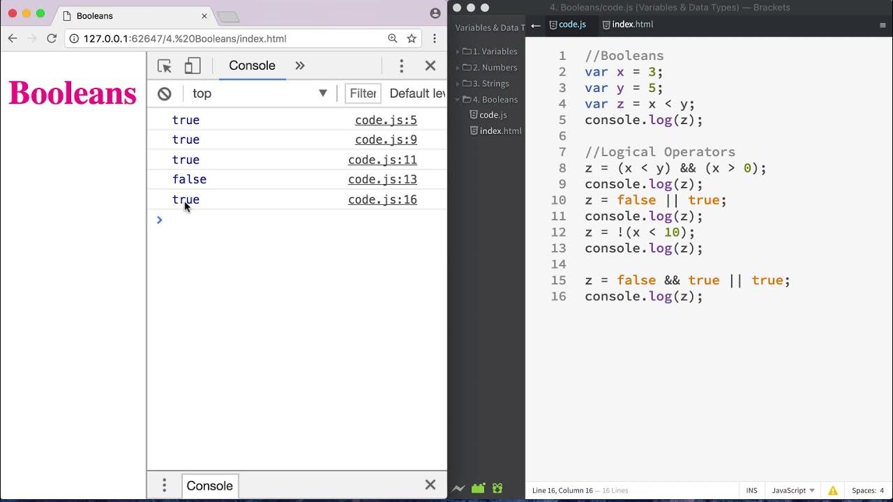 Booleans Operator Precedence | Java Script - YouTube