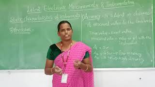 [EMI] LEC 1.2-static characteristics of instruments for iv -ii ECE by k.sandhya rani