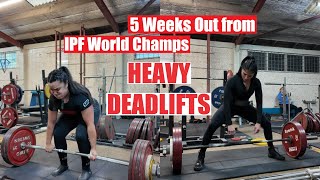 IPF World Champs 2024 Prep: 5 weeks Out (Karlina & Kavishi Heavy Deadlifts