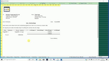 22) How to send Reminder latter to the party from tally  (Tally.ERP-9 Full Course)