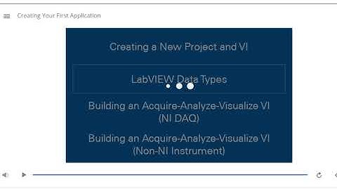LV Core 1: CREATING YOUR FIRST APPLICATION