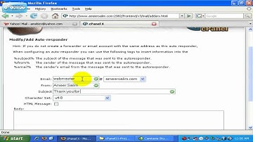 cPanel video course: Configuring autoresponders (Part 10 of 24)