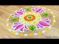 Beautiful Lotus Rangoli Design| How to Make Rangoli| Rangoli Video tutorial by Jyoshita Ghate|