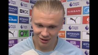 Erling Haaland Post Match Interview Man City vs Wolves 5-1
