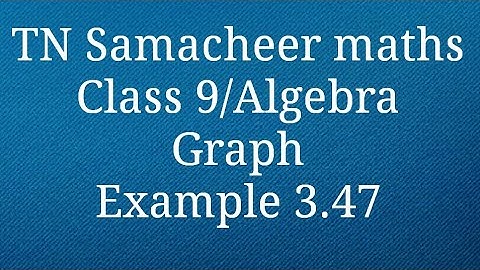 Example 3.47 Class 9 Graph Algebra TamilnaduSamacheer maths Nithyaganesh Maths