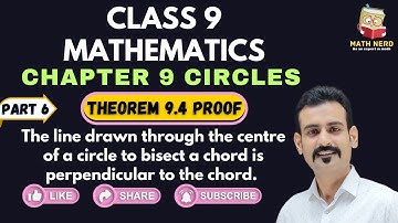 The line drawn through the centre of a circle to bisect a chord is perpendicular to the chord.