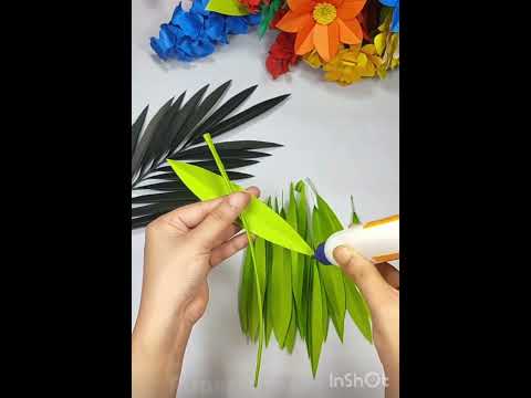عمل ورقة شجر من الورق طريقة سهلة ومميزة
