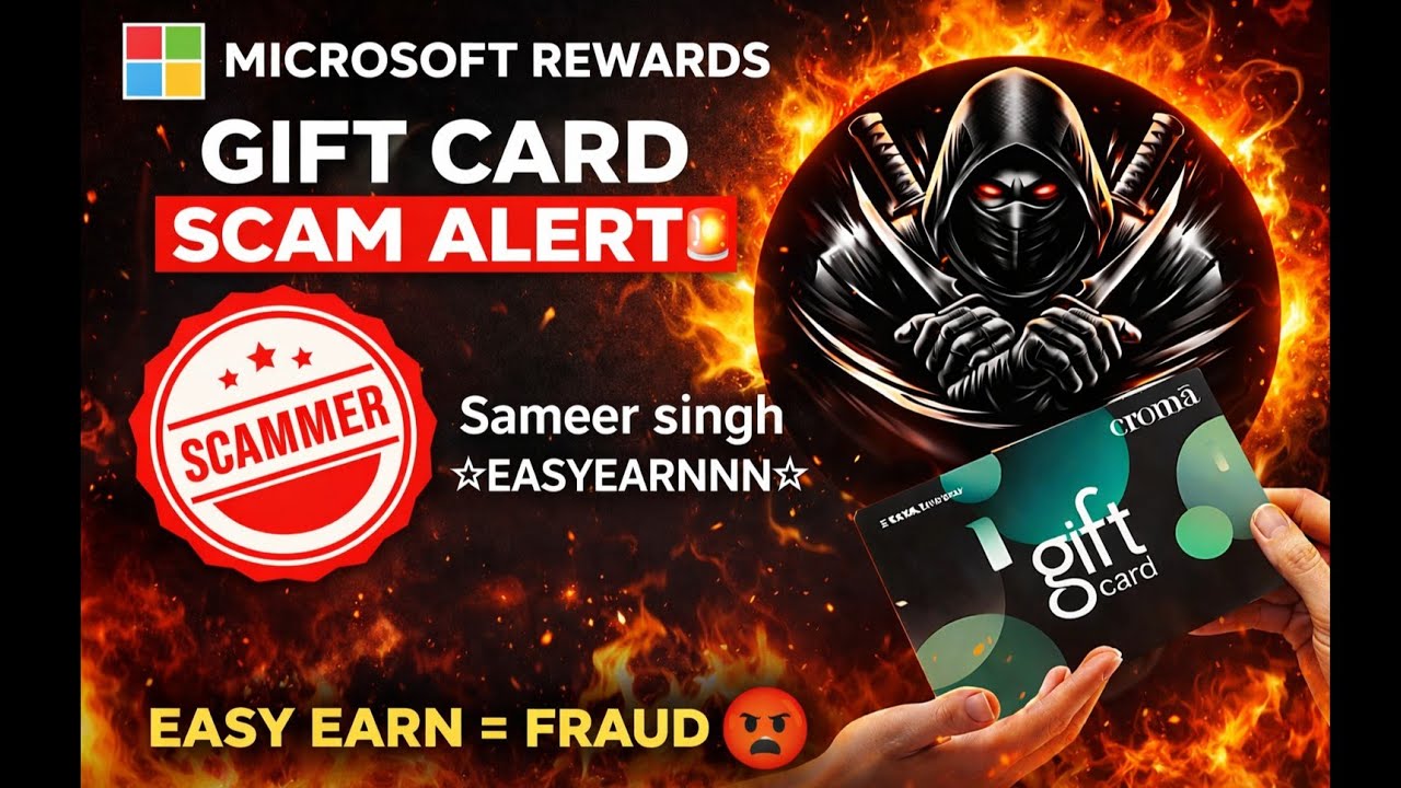 Microsoft Rewards Gift Card Scam 🚨 | 