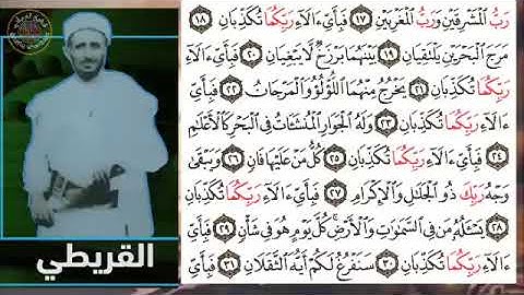 سورة الرحمن للقارئ الشيخ محمد حسين القريطي