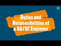 Duties and responsibilities of a qaqc engineer