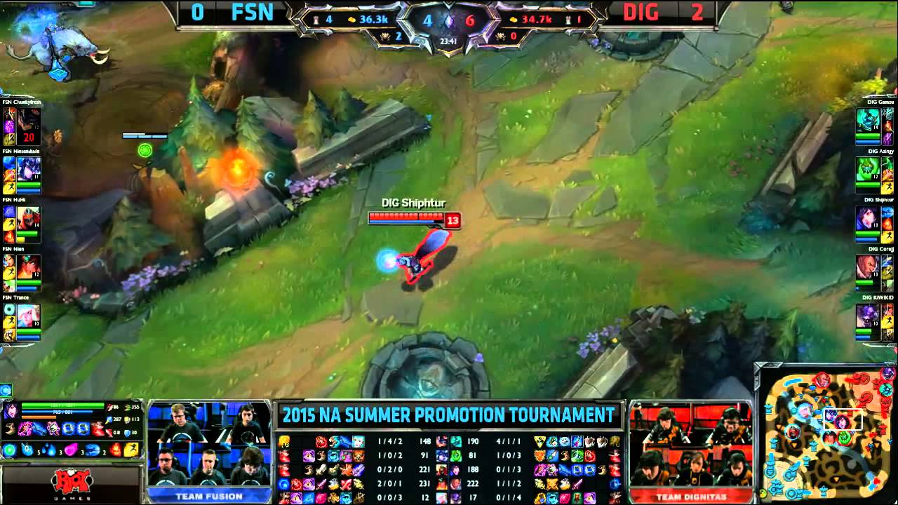 Dignitas vs Fusion - Game 3 - NA LCS Summer Promotion 2015
