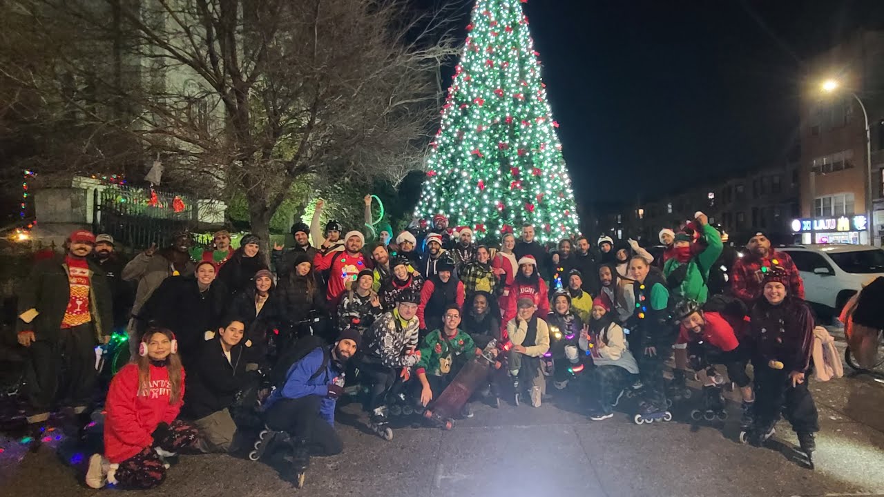 Holiday Group Skate Night Dyker Heights Brooklyn NY Part 3 