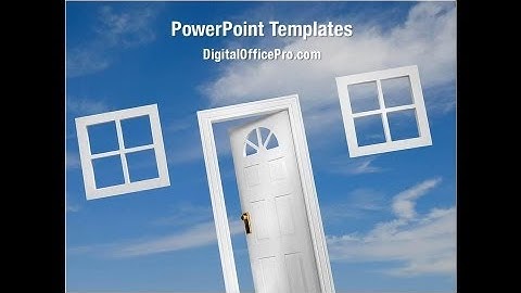 Open Door PowerPoint Template Backgrounds - DigitalOfficePro #02468