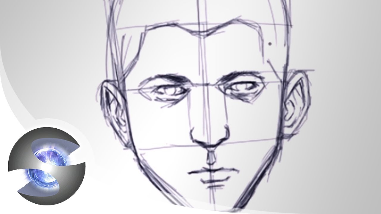 Sketching a Face- Basic Proportions - YouTube