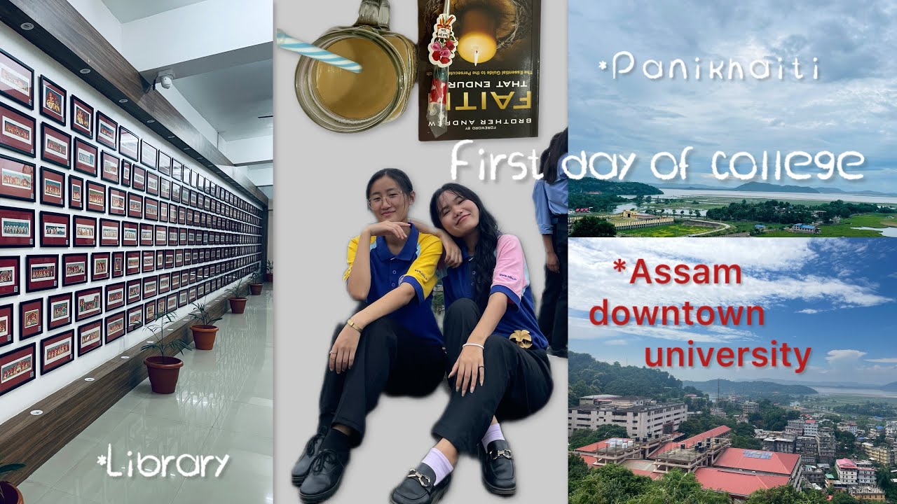 First day of college || Assam downtown university ✨|| visiting city centre 🎀