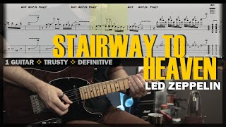 Stairway to Heaven | Guitar Cover Tab | Guitar Solo Lesson | Backing Track w/ Vocals 🎸 LED ZEPPELIN