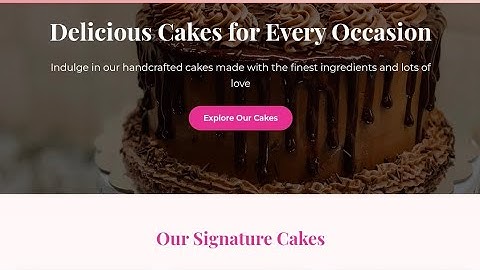 Online Cake Shop Website Using HTML, CSS & JavaScript | Bakery E-Commerce Design