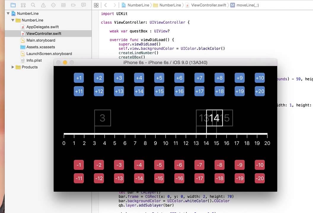 Today's iOS sample no.1003 number line20