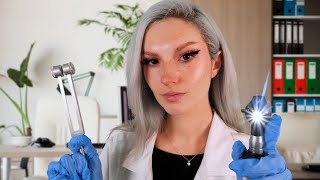 ASMR Otoscope Ear Exam & Ear Cleaning | ENT Doctor Check Up