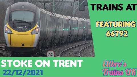 Trains at Stoke on Trent WCML 22/12/2021