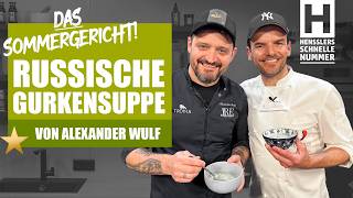 Russische Gurkensuppe mit Kartoffeln und Ei