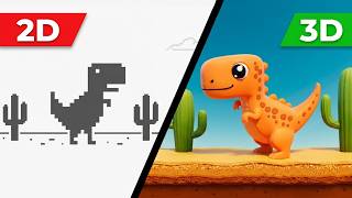 I Made Chrome Dino game in 3D using AI | Tripo3D - Smart AI 3D generation