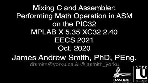 Lab H: Calling an Assembler Function with Math operations from C with the PIC32 (EECS 2021)