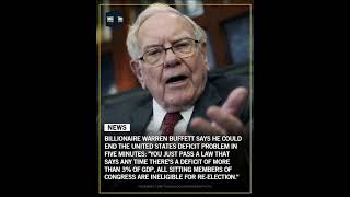 💰 Warren Buffett’s Simple Idea to Fix the U.S. Deficit #trending #youtubeshorts #breakingnews #viral